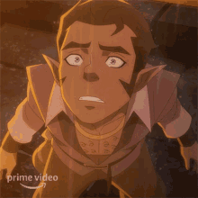 a close up of a cartoon character with a prime video logo in the corner