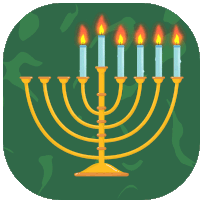 Happy Hanukkah Day Five Sticker