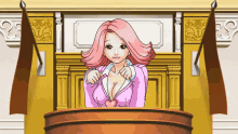 phoenix wright ace attorney wink winking april may