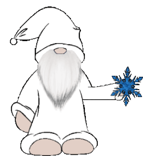 Winter Gnome Sticker - Winter Gnome Snowflakes Stickers