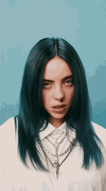 Billie Eilish Duh GIF - Billie Eilish Duh Long Hair - Discover & Share GIFs