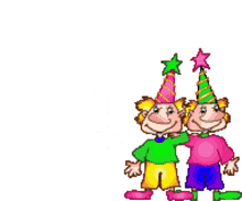 gnomes happy celebrate party hats lets celebrate