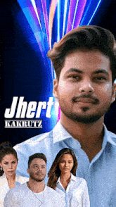 a poster for jhert by kakrutz shows a man and three women