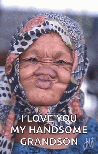 Smooch Grandson GIF - Smooch Grandson I Love My Grandson GIFs