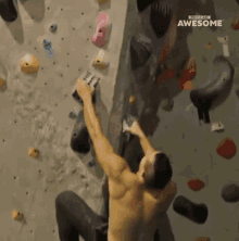 Wall Climbing People Are Awesome GIF - Wall Climbing People Are Awesome Go Up GIFs