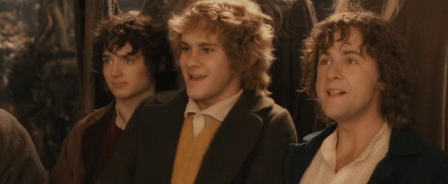 three hobbits ask "where are we going?"