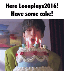Leonplays2016 Have Some Cake GIF