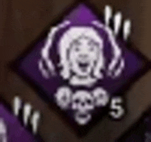 a skull with headphones and the number 5 on a purple background .