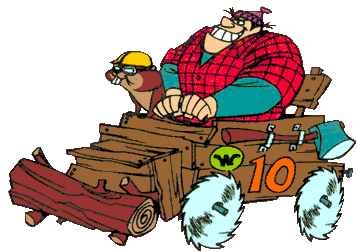 Buzz Wagon Lumberjack Sticker - Buzz Wagon Wagon Lumberjack Stickers