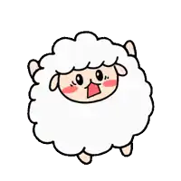 a cartoon sheep with a crown on its head and a surprised expression on its face .