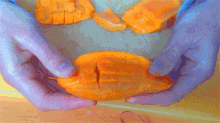 Mango Popping GIF - Mango Popping Cubed Mango GIFs