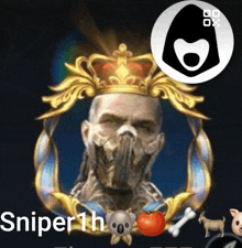 a picture of a man with a crown and the name sniper1h on the bottom