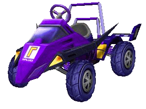 Waluigi Racer Kart Sticker - Waluigi Racer Kart Mario Kart Stickers
