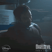 a man in a daredevil costume says " oh yeah "