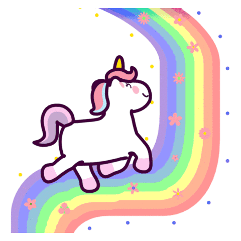 Magic Unicorn Sticker - Magic Unicorn Long Run Stickers