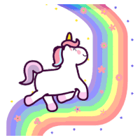 Magic Unicorn Sticker - Magic Unicorn Long Run Stickers