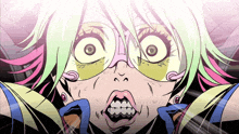 a cartoon drawing of a girl with a surprised expression on her face