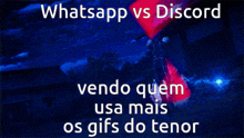 a poster that says whatsapp vs discord with a picture of an explosion