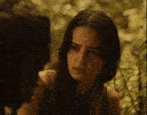 a close up of a woman looking at another woman