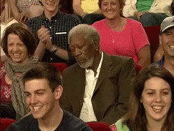 Me GIF - Morgan Freeman Falling Asleep Audience - Discover & Share GIFs