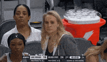 a basketball game between las vegas and golden state is being played