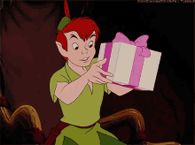 What Could It Be GIF - Peter Pan Gift Present GIFs