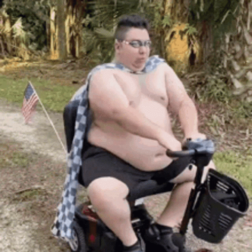 Fat Guy Scooter GIFs | Tenor