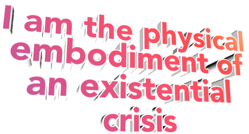 Existential Crisis Physical Embodiment Sticker - Existential Crisis Physical Embodiment Text Stickers