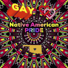 a native american pride poster with a kaleidoscope design