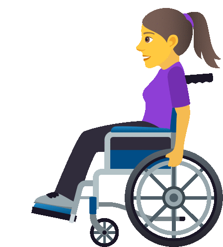 Woman In Manual Wheelchair People Sticker - Woman In Manual Wheelchair People Joypixels Stickers