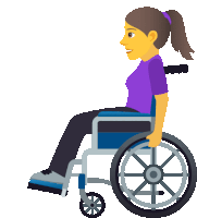 Woman In Manual Wheelchair People Sticker - Woman In Manual Wheelchair People Joypixels Stickers