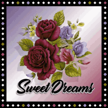 Sweet Dreams Goodnight GIF - Sweet Dreams Goodnight Red Roses GIFs
