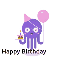Happy Birthday Octopus GIF - Happy Birthday Octopus Cake GIFs