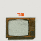 a picture of a tv with the word took written on it