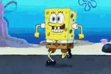 Spongebob Exited GIF - Spongebob Exited Walking GIFs