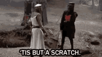 'Tis but a scratch!