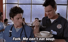 scrubs janitor soup cant eat fork