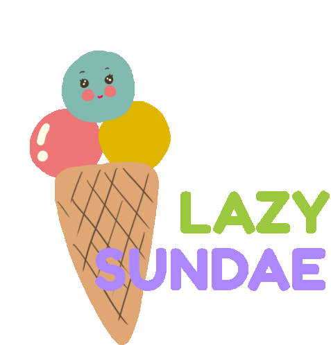 Sunday Lazy Sticker - Sunday Lazy Lazy Sundae Stickers