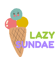Sunday Lazy Sticker - Sunday Lazy Lazy Sundae Stickers