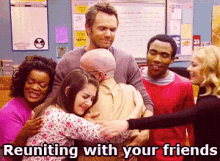 Reuniting With Your Friends GIF - Community Joel Mc Hale Jeff Winger GIFs