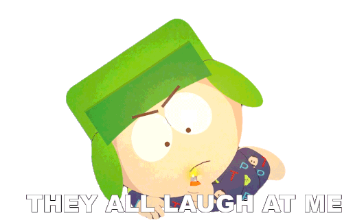They All Laugh At Me Kyle Broflovski Sticker - They All Laugh At Me Kyle Broflovski South Park Stickers