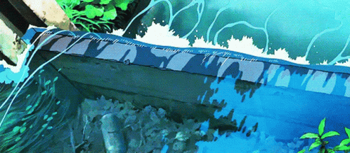 Waterfall Black Lagoon Anime Scenery GIF | GIFDB.com