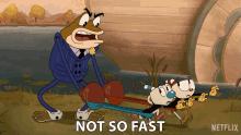 Not So Fast Croaks GIF - Not So Fast Croaks The Cuphead Show GIFs