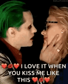 Jared Leto Kiss GIF - Jared Leto Kiss Margot Robbie GIFs