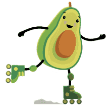 avocado rollerblades