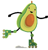 Avocado Rollerblades Sticker