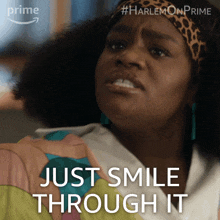 Just Smile Through It Angie Wilson GIF - Just Smile Through It Angie Wilson Harlem GIFs