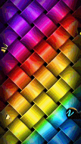 a rainbow colored background with a letter n in the middle