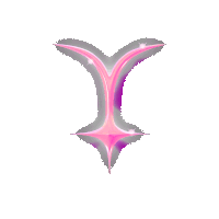 a pink object that looks like a cross with a pointed end
