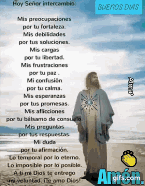  Jesus Buenos Dias Amen Oracion Alma GIF